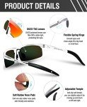 DUCO Men's UV Protection Sports Sunglasses 8177s