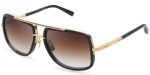 Dita Mach-One 18K Gold Sunglasses - Black/Brown