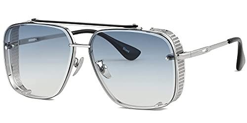 Vintage Oversized Square Aviator Gradient Sunglasses