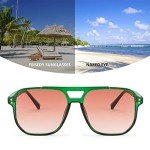 Retro Square Aviator Sunglasses for Men and Women