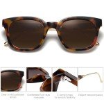SOJOS Retro Square Polarized Sunglasses for Everyone