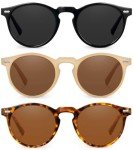 Retro Polarized Round Sunglasses for Women