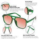 Retro Square Aviator Sunglasses for Men and Women
