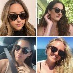 Retro Polarized Round Sunglasses for Women