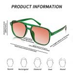 Retro Square Aviator Sunglasses for Men and Women