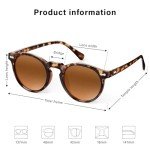 Retro Polarized Round Sunglasses for Women