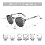 ZENOTTIC Vintage Round Polarized UV400 Sunglasses