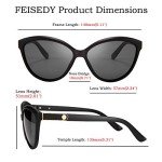 FEISEDY Women's Polarized Cat Eye Sunglasses
