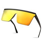 Trendy Oversized Flat Top Square Sunglasses