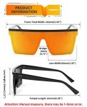 Trendy Oversized Flat Top Square Sunglasses