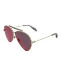 Alexander McQueen Gold Aviator Sunglasses - Dark Grey