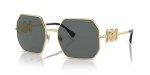 Versace Women's Gold Frame Sunglasses with Brown Lenses