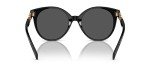 Versace Black Round Acetate Sunglasses with Dark Lenses