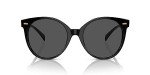 Versace Black Round Acetate Sunglasses with Dark Lenses