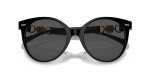 Versace Black Round Acetate Sunglasses with Dark Lenses
