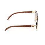 Trendy Rimless Square Gold Frame Sunglasses