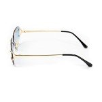 Trendy Baby Blue Rimless Square Sunglasses