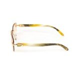 Retro Gold Frame Rimless Orange Gradient Sunglasses