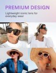 Oversized Retro Square Sunglasses for Women