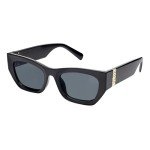 Trendy Black/Grey Rectangle Cateye Sunglasses SJ2296