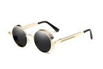 Dollger Retro Round Gold Metal Sunglasses
