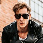 FEISEDY Vintage Double Bridge Aviator Sunglasses