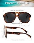 FEISEDY Vintage Double Bridge Aviator Sunglasses