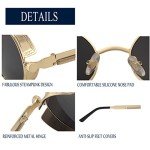 Dollger Retro Round Gold Metal Sunglasses