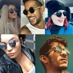 Dollger Retro Round Gold Metal Sunglasses