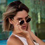 Dollger Retro Round Gold Metal Sunglasses