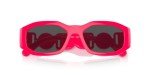 Versace Men’s Fuchsia Frame Sunglasses with Grey Lenses