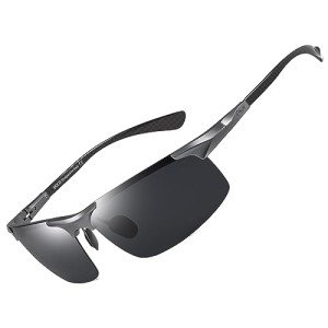 DUCO Men's Polarized Carbon Fiber Sunglasses