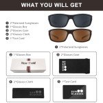 Polarized Sport Sunglasses for Men - 2 Pack