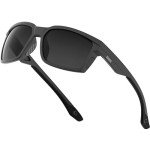 ATTCL Men's Polarized UV400 Sport Sunglasses - Black Gray