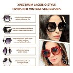 Trendy Oversized Hexagonal Women's Sunglasses (Black)