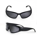 Trendy Y2K Wrap Around Sunglasses - 3 Pairs