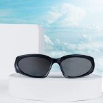 Trendy Y2K Wrap Around Sunglasses - 3 Pairs