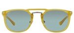 Persol Square Sunglasses, Miele/Antique Blue, 50mm