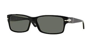 Persol PO2803S Black/Polar Green Rectangle Sunglasses + iWear Kit