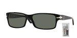 Persol PO2803S Black/Polar Green Rectangle Sunglasses + iWear Kit