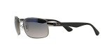 Ray-Ban RB3478 Gunmetal Rectangular Sunglasses with Blue Lenses