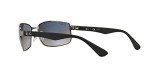 Ray-Ban RB3478 Gunmetal Rectangular Sunglasses with Blue Lenses