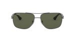 Ray-Ban RB3483 Gunmetal Square Polarized Sunglasses