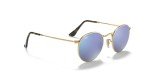Ray-Ban Round Flat Lens Sunglasses, Gold/Blue 50mm