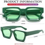 AIEYEZO Square Thick Frame Sunglasses for All
