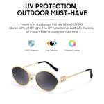 DreamCalf Women's Retro Oval Designer Sunglasses