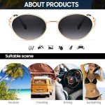 DreamCalf Women's Retro Oval Designer Sunglasses