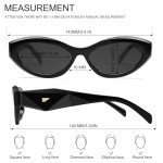 VANLINKER Stylish Black Cat Eye Sunglasses for Women