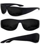 GrinderPUNCH Super Dark Black Biker Sunglasses