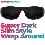 GrinderPUNCH Super Dark Black Biker Sunglasses